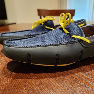 Swims Braided Lace Loafer Navy/Yellow Size 9
